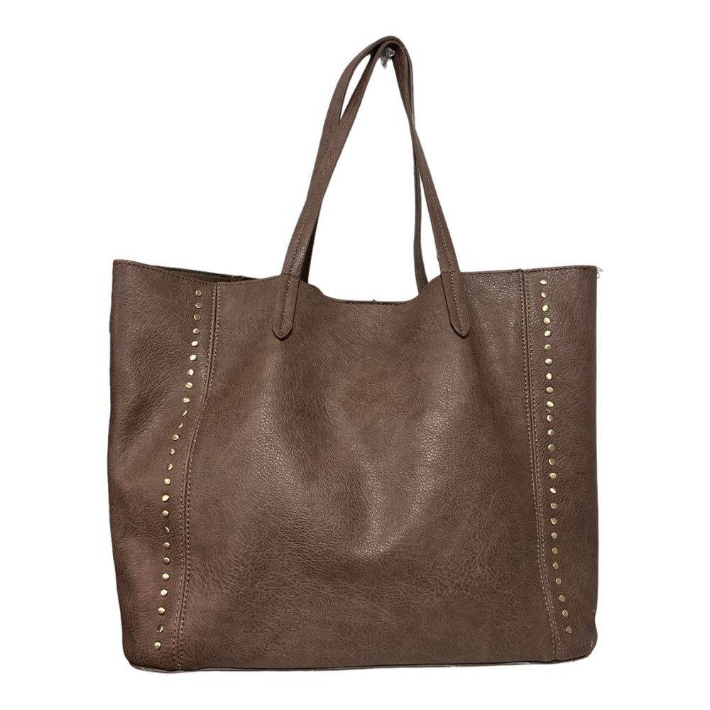 Large brown and gold tote